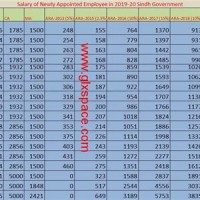 Government Employees Salary Chart 2019