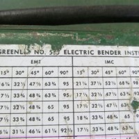 Greenlee 555 Bender Chart