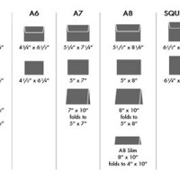 Greeting Card Size Chart