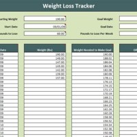 Group Weight Loss Chart Excel