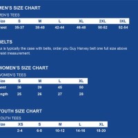 Guy Harvey Size Chart