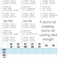 Gym Workout Chart Weekly