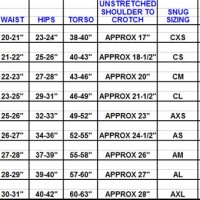 Gymnastics Leotard Size Chart