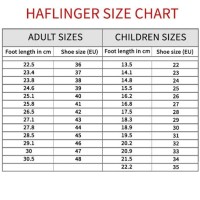 Haflinger Shoe Size Chart