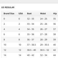 Halston Herie Size Chart