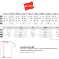 Hanes T Shirt Size Chart Length