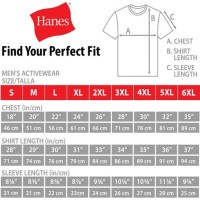 Hanes T Shirt Size Chart