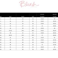 Hayley Paige Blush Size Chart