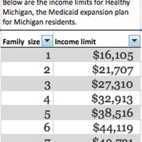 Healthy Michigan Plan Ine Chart