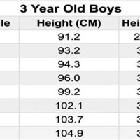 Height Weight Chart For 3 Yr Old Boy