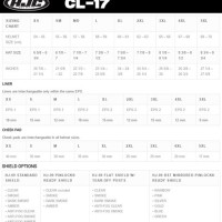 Hjc Cl 17 Helmet Size Chart