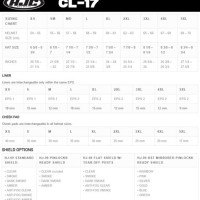 Hjc Cl 17 Size Chart