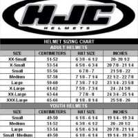 Hjc Fg 17 Helmet Size Chart