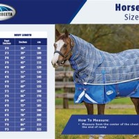 Horse Blanket Size Chart