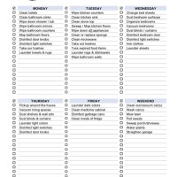 House Cleaning Chart Template