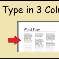 How To Create A 3 Column Chart In Word