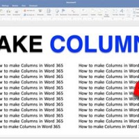 How To Make A Three Column Chart In Word