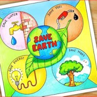 How To Make Earth On Chart Paper