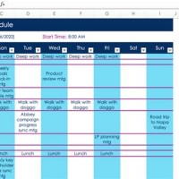 How To Make Schedule Chart In Excel