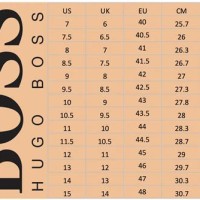 Hugo Boss Shoes Size Chart Cm