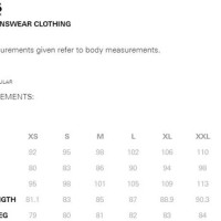 Hugo Boss Size Chart Trousers