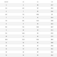 Hush Puppies Shoes Size Chart Cm