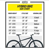 Hybrid Bikes Size Chart