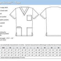 Ies Uni Scrubs Size Chart