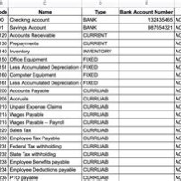 Importing Chart Of Accounts Into Xero