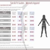 Indian Women S Standard Measurement Chart