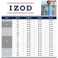 Izod Dress Shirt Size Chart