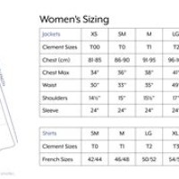 Jacket Size Chart Women 8217 S