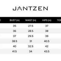 Jantzen Swimwear Size Chart