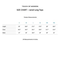 Jared Lang Jacket Size Chart