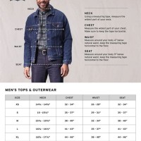 Jean Jacket Size Chart