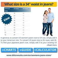 Jean Waist Size Conversion Chart Us To Uk