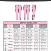 Jeans Pants Size Chart