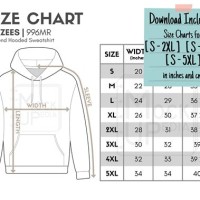 Jerzees Hooded Sweatshirt Size Chart