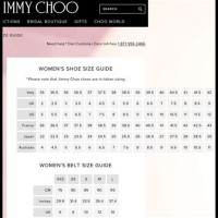 Jimmy Choo Size Chart Cm