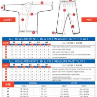 Jiu Jitsu Athletica Gi Size Chart