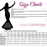 Joan Calabrese Size Chart