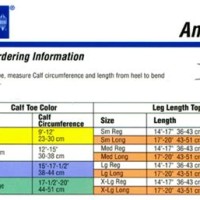 Jobst Anti Embolism Stockings Size Chart