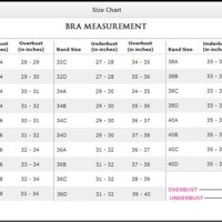 Jockey Bra Size Chart In Inches