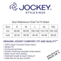 Jockey Size Chart India