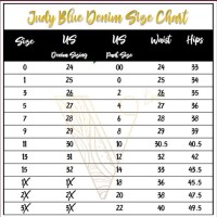 Judy Blue Jeans Size Chart