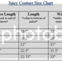 Juicy Couture Pants Size Chart