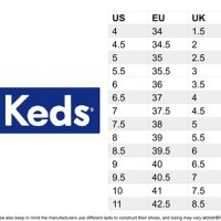 Keds Size Chart Inches