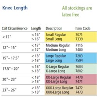 Knee High Ted Hose Size Chart