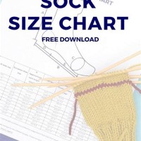 Knitted Baby Sock Size Chart