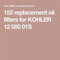 Kohler Air Filter Cross Reference Chart